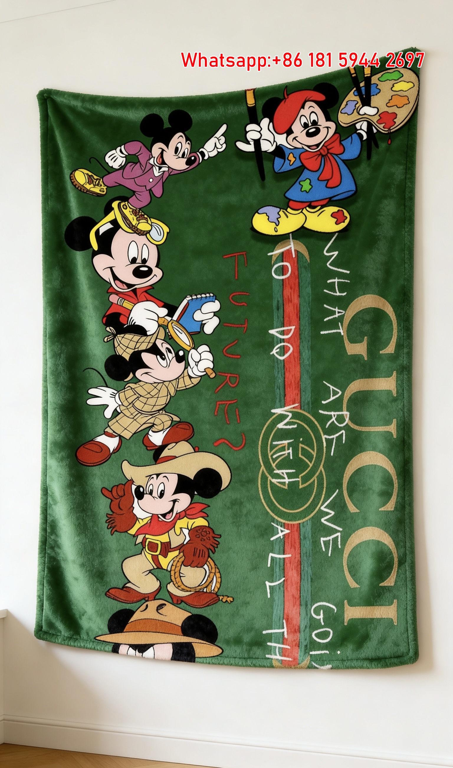 Gucci Nostalgic Mickey Tapestry Gucci Vintage Mickey Throw blankets IMG_2736